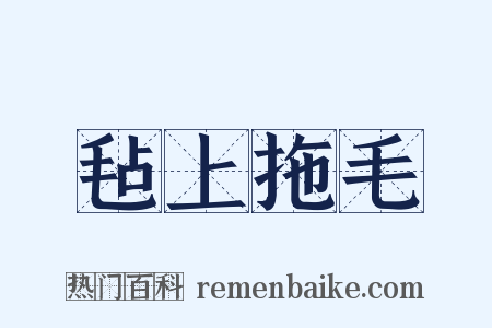 毡上拖毛是什么意思的图片